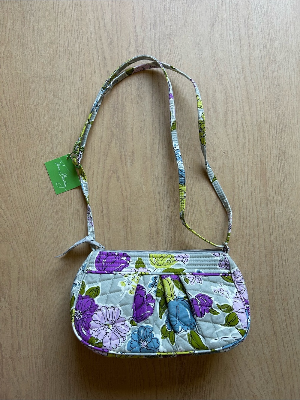 Vera Bradley Frannie Watercolor Floral Quilted Crossbody